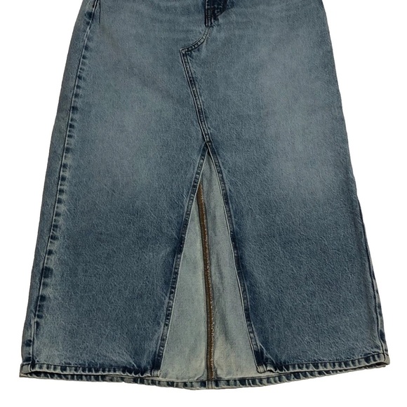 FRAME Blue 'The Midaxi' Denim Midi Skirt - Picture 5 of 13